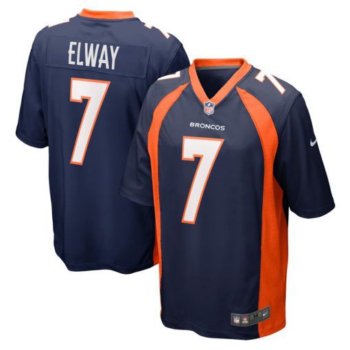 Men Denver Broncos #7 John Elway Navy Nike Retired Player Limited NFL Jersey